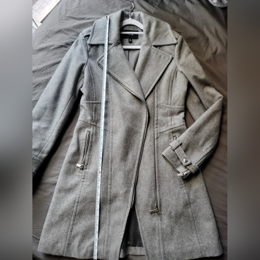 Women's Gray Wool Blend Coat